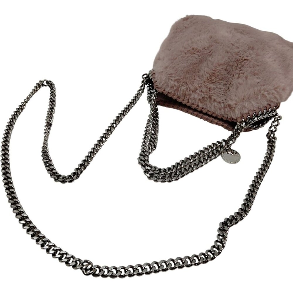 (L4) Stella McCartney Shoulder Bag Pink Polyester - Picture 3 of 9